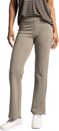 Thread & Supply Izzy Elastic Waistband Pants In Vetiver Rib - Hoc Autumn