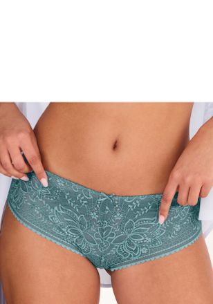Lascana Panty LASCANA Luciana, Damen, Gr. 32/34, blau (adriablau), Spitze, Obermaterial: 88% Polyamid, 12% Elasthan, Unterhosen Panty, aus feiner, dezent tran