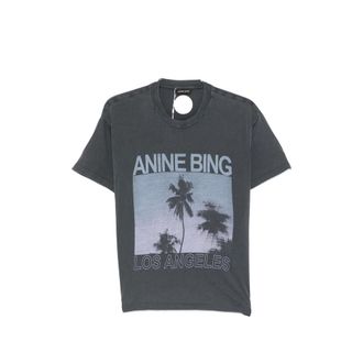 Anine Bing Palm-print T-shirt