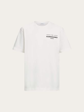Ferragamo Uomo T-shirt con logo Bianco