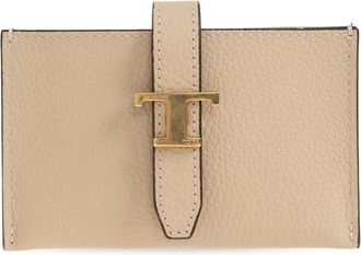 Tod's Accessoires, Dames, Beige, ONE Size, Leer, Leren Portemonnee