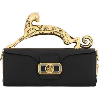 Lanvin Pencil Cat Bag In Box Calf in Black at Nordstrom
