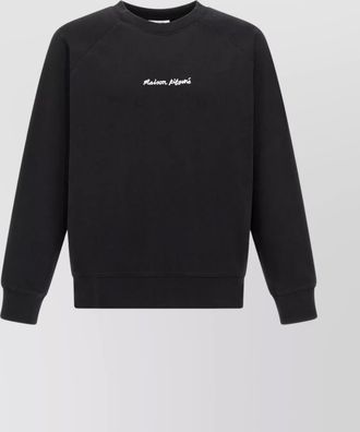 Maison Kitsun&eacute; cotton logo embroidery sweatshirt