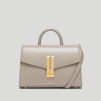 DeMellier The Midi Montreal in Taupe Smooth Leather Tote & Work bag