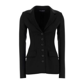 Dolce & Gabbana Dames, Jassen, Zwart, Maat: L Wol