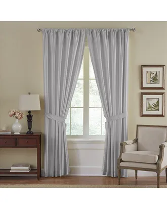 Elrene Versailles Faux Silk Blackout Window Curtain