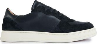 WALK LONDON Walk London Mens California Trainers - Black Leather - Size UK 11