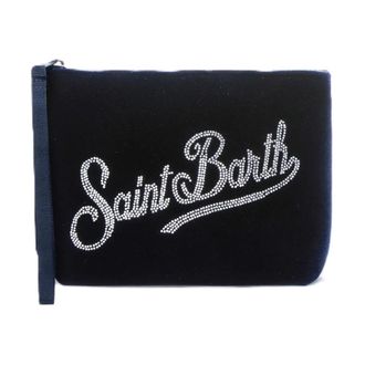 MC2 Saint Barth Clutches, female, Blue, Size: ONE SIZE Aline Velvet Clutch Bag
