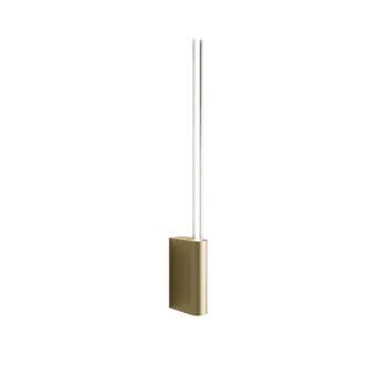 Zafferano Brilliant Lampada Da Parete Led 1 Luce Serie Brilliant Finitura Oro, Design Minimalista Cilindrico, Tecnologia Triac Dimmerabile, Ip20, 5w, 3000k