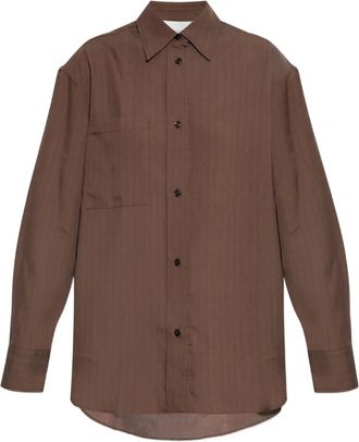STUDIO NICHOLSON Camicia Leto a righe - Marrone