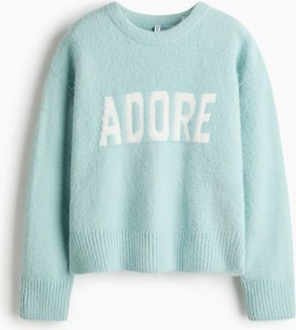 H&M Pullover mit Jacquardmotiv - Turquoise