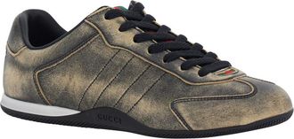 Gucci Womens Sneakers Elan Black Suede Calfskin Trainers