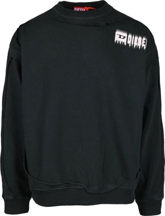 Diesel sweatshirt - Heren - Sweatshirts - Zwart - M - Katoen - Hoodies & sweatvesten