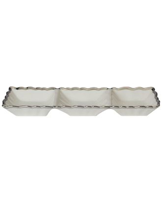 Certified International Regency 3-Section Porcelain Tray