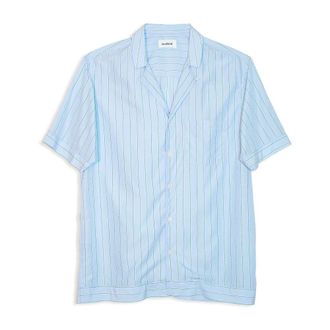 Soulland Orson Shirt - Heren - Korte mouwen Overhemden - Blauw - S/M - Overhemden