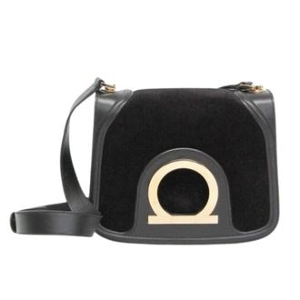 Ferragamo Pre-owned Cross Body Bags, female, Black, Size: ONE SIZE Pre-owned Gancini Ax-21 1820 Shoulder Bag