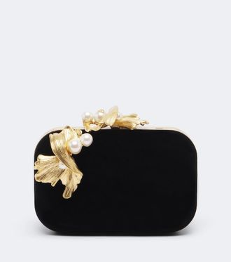 Jimmy Choo London Cloud embellished velvet clutch