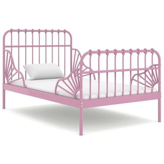 Berkfield Home Extendable Bed Frame Pink Metal 80x130/200 cm