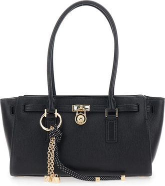 Michael Kors Hamilton Moderne Small Leather Satchel - Dames - Schoudertassen - Zwart - ONE Size - Leer - Tassen