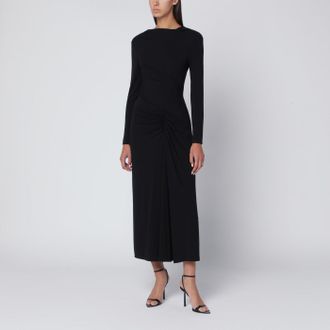 SIMKHAI Ferrera Dress In Black Draped Jersey