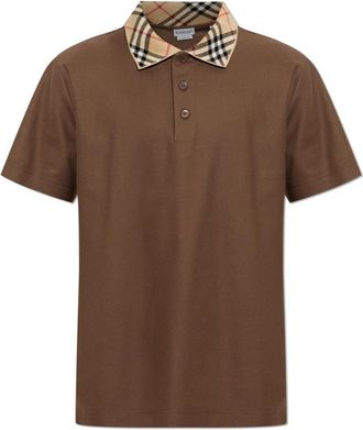 Burberry Evan Polo Shirt - Heren - Polos - Bruin - XL - Katoen - Tops