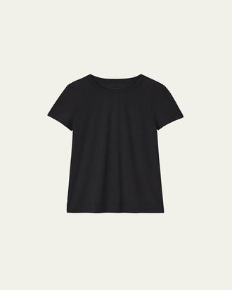 Lafayette 148 New York Modern Short-Sleeve Cotton Jersey Tee