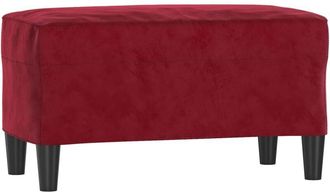 vidaXL Banco De Terciopelo Rojo Vino Tinto 70x35x41 Cm Vidaxl