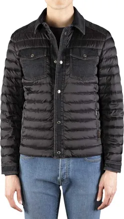 Moorer MenS Black Mixed Fabric Jacket, Size 52