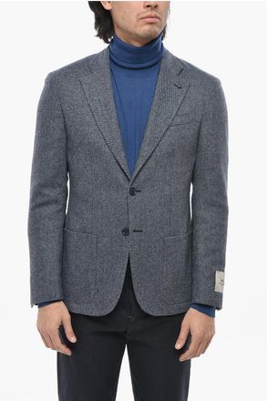 Corneliani CC COLLECTION Wool Gabardine Unlined Blazer with Patch Pocke size 50