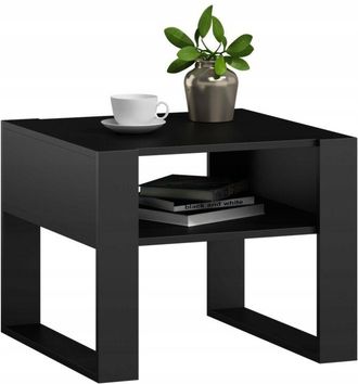 OEM Tavolino Quadrato Kaja 60x60 Nero/nero Per Il Soggiorno Tavolino Mk