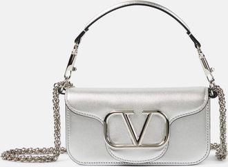 Valentino Garavani Borsa a spalla Locò Small in pelle metallizzata