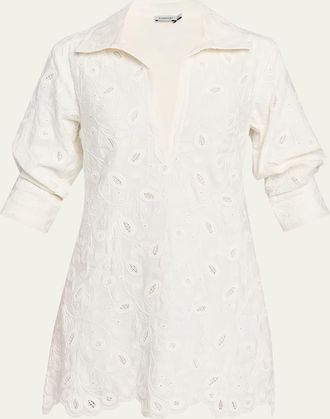 SIMKHAI Freya Embroidered Mini Dress