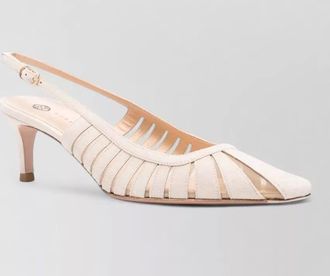 Roberto Festa Milano kitten heel pointed toe slingback strappy pumps
