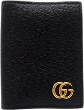 Gucci Pre-owned Card Case - Heren - Vintage Accessoires - Zwart - ONE Size - Leer - Vintage