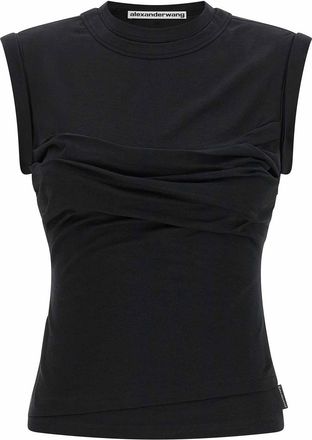 Alexander Wang twisted bust layered tank top