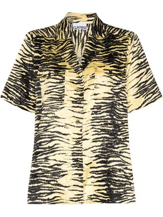 Ganni Camicia con stampa - Giallo