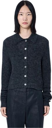 Our Legacy Mazzy Polo Cardigan - Dames - Vesten - Zwart - M - Wol - Truien & Vesten