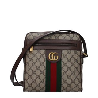 Gucci Borse a tracolla Gucci Ophidia da uomo in tessuto beige/ebano