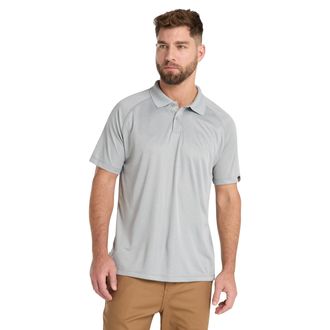 Timberland Mens Wicking Good Short-Sleeve Polo, Grey, XL