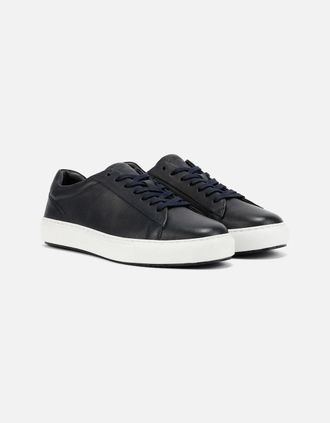 Ben Sherman Mens Ben Sherman Ace Cupsole Leather Mens Navy Trainers - Size: 11