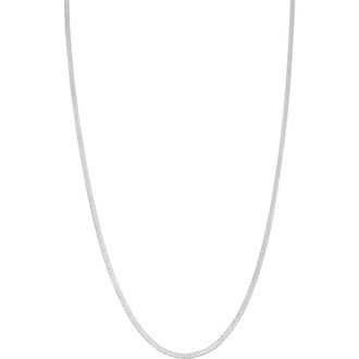 Bony Levy 14K Gold Herringbone Necklace in 14K White Gold at Nordstrom, Size 20