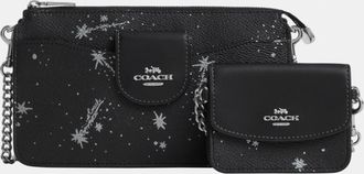Coach Womens Poppy Crossbody Bag With Star Print - Black - One Size