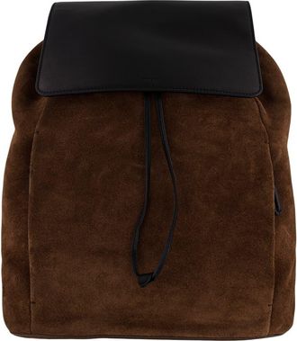 Vince Drayton Suede Flap Backpack in Chocolate at Nordstrom