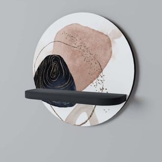 OEM Estante Redondo Negro Con Formas Coloridas