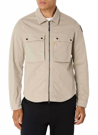 Parajumpers Tel Regular Fit Overshirt In Beige