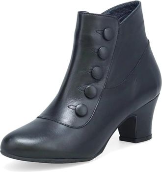 Miz Mooz Womens Miz Mooz Fredrick Boots Black Leather Almond Toe Ankle Bootie HTAT175