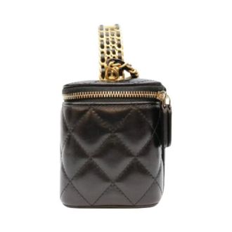 Chanel Pre-owned Leather chanel-bags - Dames - Pre-owned - Zwart - Maat: ONE Size Leer