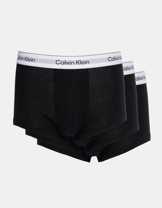 Calvin Klein Mens Calvin Klein 3 Pack Low Rise Mens Trunks - Black - Size: 35/34/32