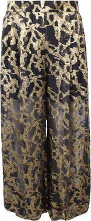 Nina Ricci Harem pants with gold marble pattern