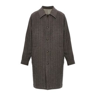 Eleventy Cashmere Jas - Heren - Mantel - Grijs - M - Leer - Jassen